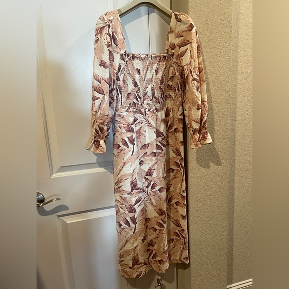 House of Harlow 1960 Muted Pink Floral Ruffled Maxi Sundress NWOT Size Small - Picture 2 of 9